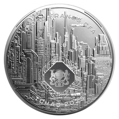 Tchad. 2025 1 oz 10000 CFA Francs Chad AI Artificial, Postzegels en Munten, Edelmetalen en Baren