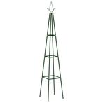 vidaXL Plantenklimrekken 2 st 35x35x195 cm ijzer donkergroen, Tuin en Terras, Verzenden, Nieuw