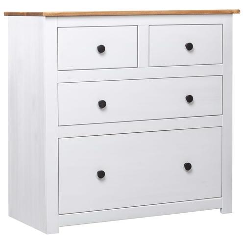 vidaXL Buffet Blanc 80x40x83 cm Pin Gamme Panama, Maison & Meubles, Armoires | Dressoirs, Neuf, Envoi