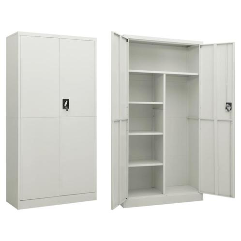 vidaXL Lockerkast 90x40x180 cm staal lichtgrijs, Huis en Inrichting, Kasten | Overige, Nieuw, Verzenden