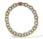 Halsketting - 18 karaat Geel goud, Witgoud, SABBADINI 18K, Handtassen en Accessoires, Kettingen, Nieuw