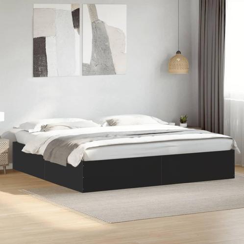vidaXL Bedframe bewerkt hout zwart 180x200 cm, Huis en Inrichting, Slaapkamer | Bedden, Nieuw, Verzenden