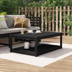 vidaXL Table de jardin noir 121x82,5x45 cm bois massif, Verzenden