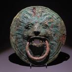 Romain antique Bronze Protomé de lion. Ier-IIIe siècle après