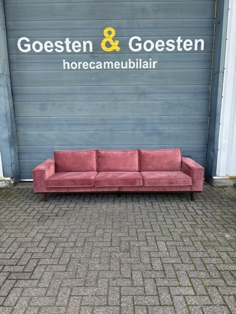 Gebruikte Gestoffeerde Bank (282cm) - B215- Vintage/Café, Huis en Inrichting, Zetels | Zetels, Ophalen