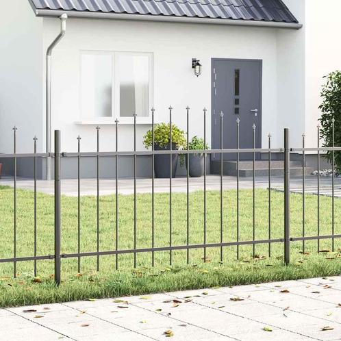 vidaXL Tuinhek Grijs 1190 x 100 cm, Tuin en Terras, Tuinhekken en Hekwerk, Nieuw, Verzenden