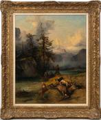 Edmund Mahlknecht (1820–1903) - Hunting Dogs and Hunter with