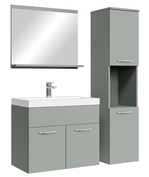 Badkamermeubel Set Montreal 60 x 35 cm - Mat Groen, Huis en Inrichting, Badkamer | Badkamermeubels, Nieuw, Verzenden