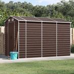 vidaXL Tuinschuur 191x300x198 cm gegalvaniseerd staal bruin, Verzenden, Nieuw