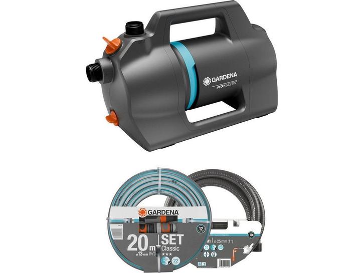 GARDENA 4100 Silent Set - Besproeiingspomp - 4100 l/u 36 m, Jardin & Terrasse, Pompes à eau, Envoi