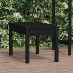 vidaXL Tuinbank 80x44x45 cm massief grenenhout zwart, Verzenden, Nieuw