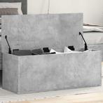 vidaXL Opbergbox 90x35x35 cm bewerkt hout betongrijs, Verzenden, Nieuw