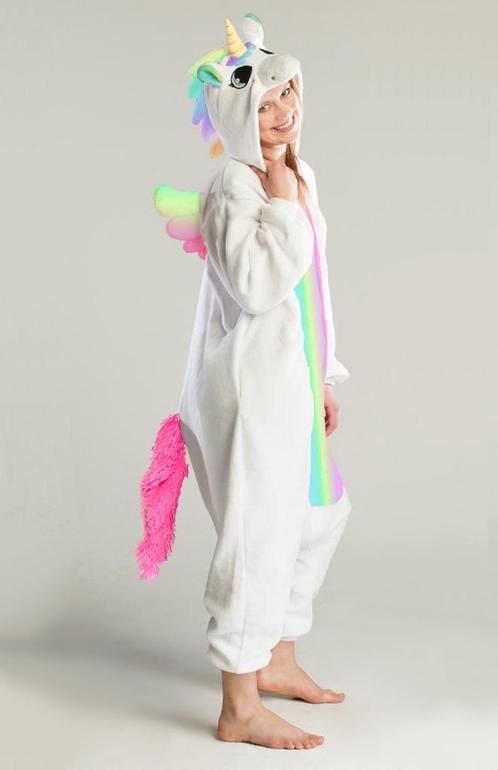 Onesie Regenboog Pegasus Pak 152-158 Eenhoornpak Kostuum Een, Kinderen en Baby's, Carnavalskleding en Verkleedspullen, Nieuw, Ophalen of Verzenden