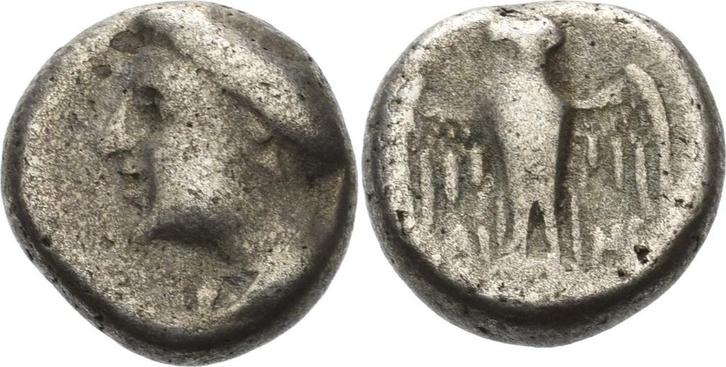 Drachme um 300 v Chr Euboia Chalkis, Postzegels en Munten, Munten en Bankbiljetten | Verzamelingen, Verzenden