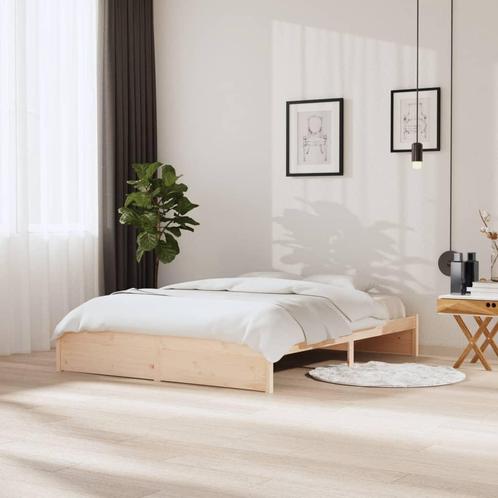 vidaXL Bedframe zonder matras massief hout 160x200 cm, Huis en Inrichting, Slaapkamer | Bedden, Nieuw, Verzenden