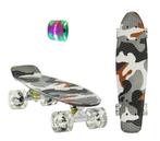 Sajan - Skateboard - LED Wielen - Penny board - Camouflage, Nieuw, Verzenden