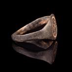 Viking Bronzen mythologisch zegelring (Zonder Minimumprijs)