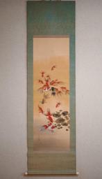 Goudvissen-school - hangende rol - Handgeschilderd op zijde