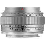 TTArtisan 50mm F2 Canon RF mount Silver OUTLET, Zo goed als nieuw, Verzenden