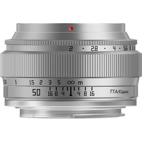 TTArtisan 50mm F2 Canon RF mount Silver OUTLET, TV, Hi-fi & Vidéo, Photo | Lentilles & Objectifs, Envoi