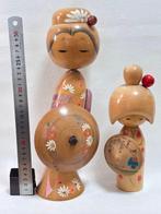 Reizende Meisjes met Paraplus – Vintage Japanse Kokeshi
