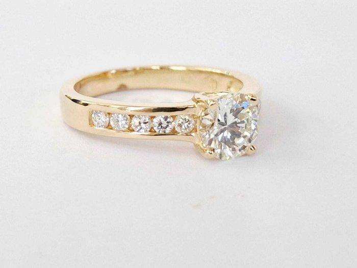 Verlovingsring - 18 karaat Geel goud - 1.08ct. tw. Diamant, Handtassen en Accessoires, Antieke sieraden