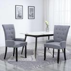 vidaXL Chaise de salle à manger avec accoudoirs Gris clair