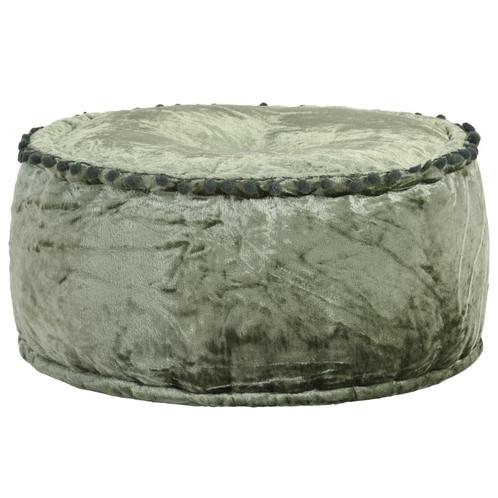 vidaXL Poef rond 40x20 cm fluweel groen, Huis en Inrichting, Zetels | Voetbanken en poefs, Nieuw, Verzenden