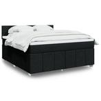 vidaXL Boxspring met matras stof zwart 180x200 cm, Verzenden, Nieuw