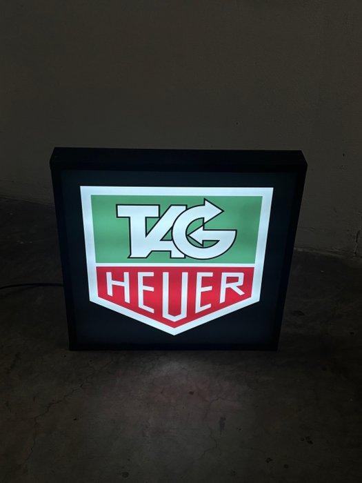 TAG HEUER - Lichtbak - hout, plastic, plexiglas, Antiquités & Art, Antiquités | Assiettes décoratives & Carrelages