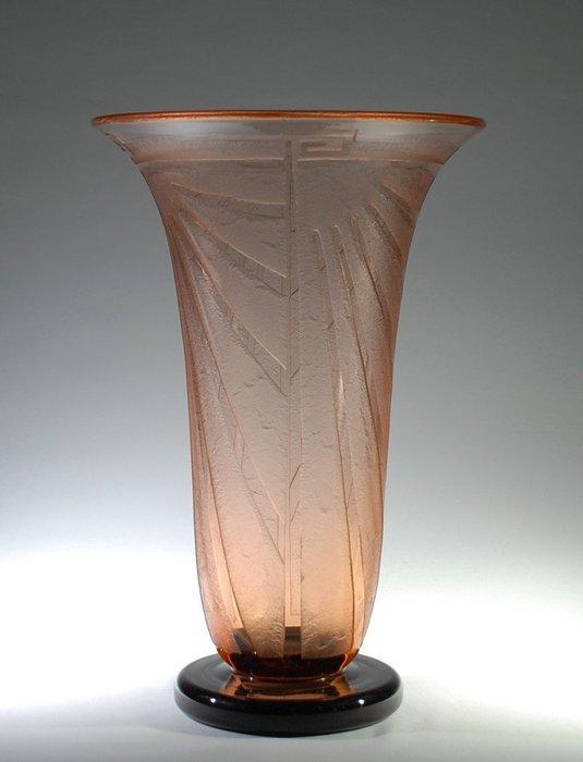 Verreries Schneider - Vase - Louxor - Verre, Antiek en Kunst, Antiek | Glaswerk en Kristal