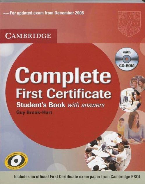 Complete First Certificate Students Book with answers with, Livres, Livres Autre, Envoi