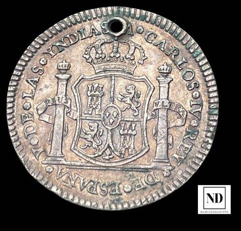 Koninkrijk Spanje. Carlos IV. medalla de Proclamación de 2, Postzegels en Munten, Munten | Europa | Niet-Euromunten
