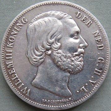 Nederland. Willem III. 2½ Gulden 1860 schaars  (Zonder