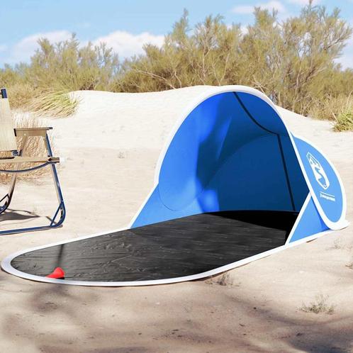 vidaXL Strandtent pop-up waterdicht azuurblauw, Caravans en Kamperen, Tenten, Nieuw, Verzenden