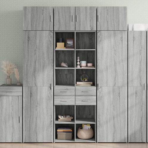 vidaXL Armoire de rangement sonoma gris 70x42,5x225 cm, Maison & Meubles, Armoires | Dressoirs, Neuf, Envoi