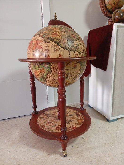 Globe bar - Hout, Verguld messing, Plastic - Geen reserve, Antiquités & Art, Curiosités & Brocante