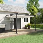 vidaXL Wandgemonteerde Gazebo Crème 3 x 3 m Staal, Tuin en Terras, Verzenden, Nieuw