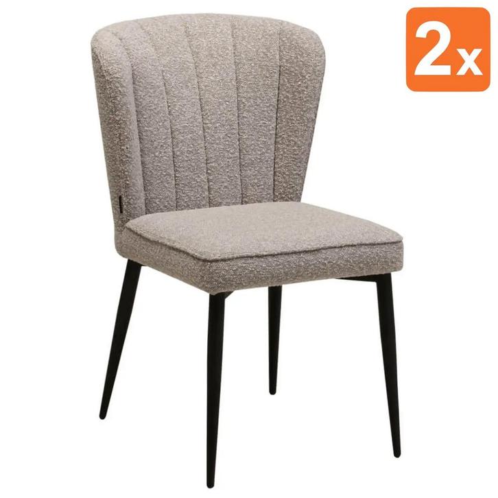 Stoelen | FOURTY |  Bouclé/Metaal | Toffee |  Zwarte Poten, Zakelijke goederen, Horeca | Keukenapparatuur, Nieuw in verpakking