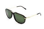 Jaguar - Brown Acetate & Gols Metal - Green Lenses Design -, Nieuw