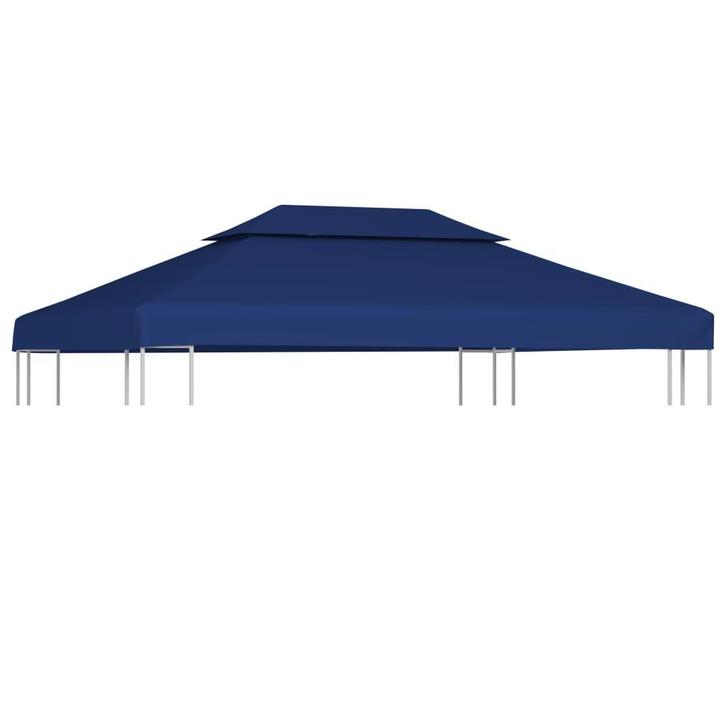 vidaXL Prieeldak 2-laags 4x3m 310 g/m² blauw, Tuin en Terras, Partytenten, Nieuw, Verzenden