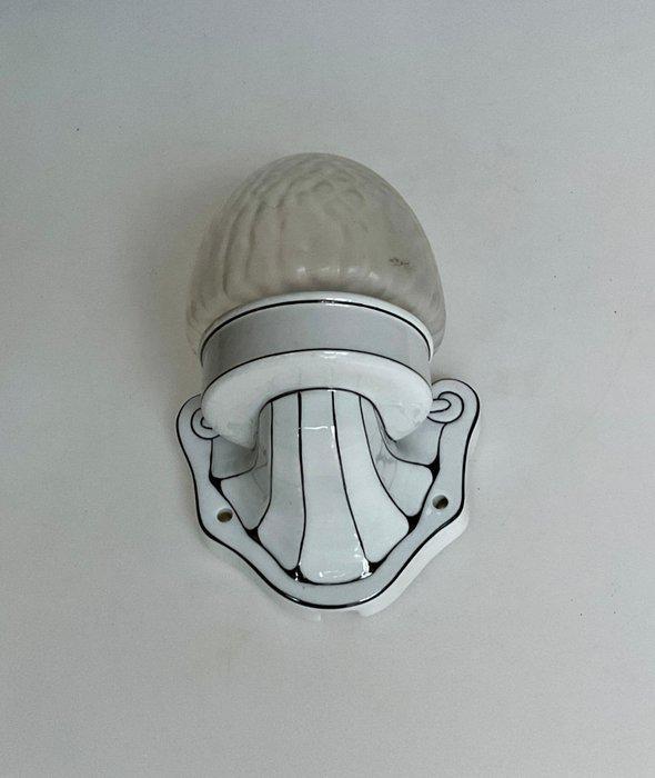 Wandlamp - Keramiek, Transparant glas, Antiek en Kunst, Curiosa en Brocante