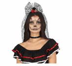 Zilveren Halloween Haarband Spin Met Sluier, Verzenden, Nieuw