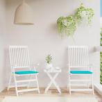 vidaXL Coussins de chaise de jardin lot de 2 turquoise, Neuf, Verzenden