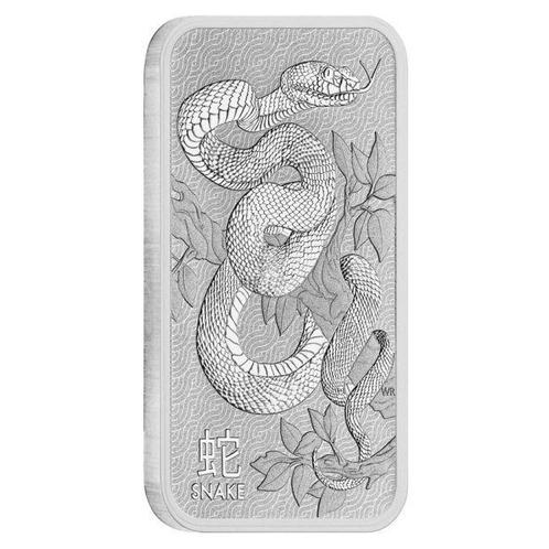 1 Troy Ounce - Zilver .999 - 1 oz Australian Lunar Snake, Postzegels en Munten, Edelmetalen en Baren