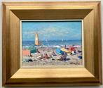 Niek van der Plas (1954) - Strandgezicht, Antiek en Kunst, Kunst | Schilderijen | Klassiek