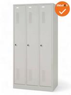 Mauforce Garderobe kast - 180x87x50cm - driedeurs - Zilvergr, Werkplek, Ophalen of Verzenden, Nieuw zonder verpakking, Kast