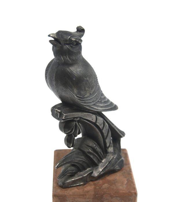 sculptuur, Pappagallo - 18 cm - Peltro - 1920, Antiek en Kunst, Antiek | Keramiek en Aardewerk