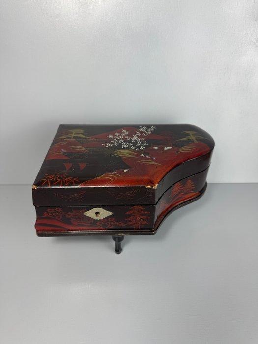 Sieradendoos - Betoverend Sieradenkistje in Vleugelpiano, Antiek en Kunst, Curiosa en Brocante