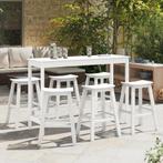 vidaXL Barkrukken 9 Stuks Wit HDPE, Tuin en Terras, Verzenden, Nieuw